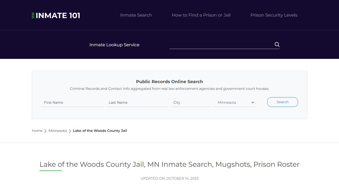 Lake of the Woods County Jail, MN Inmate Search, Mugshots, Prison ...